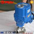 3 way thread connection explosion proof flanged motorized ball valve